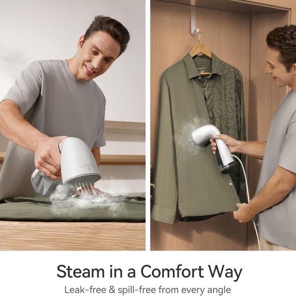 Steamer for Clothes, Handheld Clothes Steamer with Large 300ml Tank, 1100W Cl.65 - Picture 8 of 8